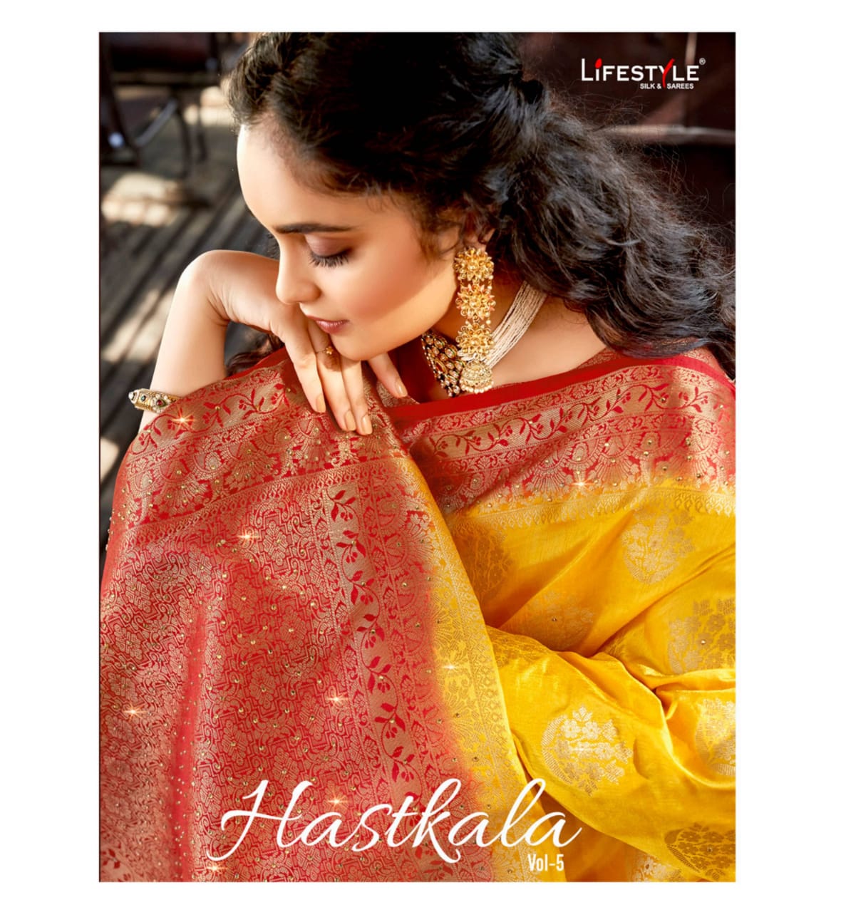 Hastkala Vol 5 By Lifestyle Nylone Butti Silk Looking Rich Traditional Wear Saree