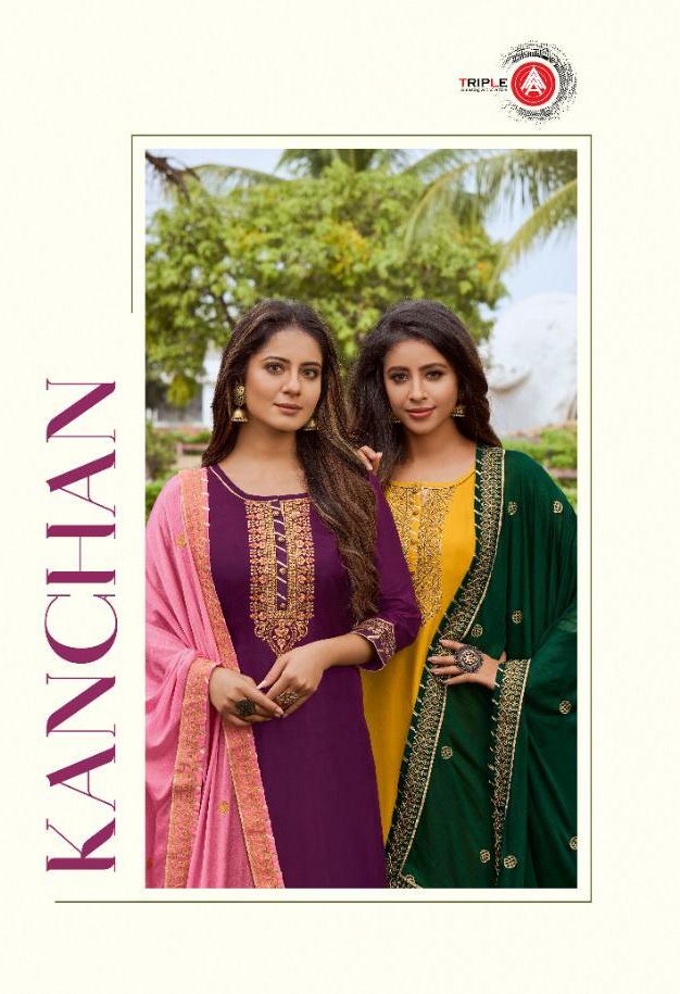 Kanchan By Triple Aaa Pure Upada Silk Party Wear Designer Festival Season Salwar Suits