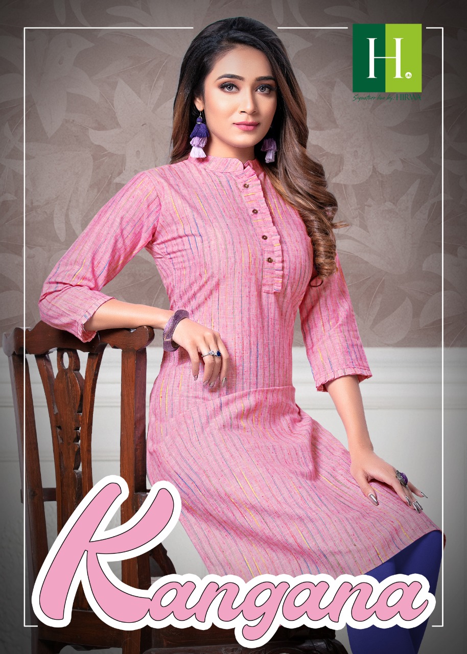 Kangana Vol 2 By Hirwa Heavy Cambric Cotton Daily Wear Kurti At Lowest Rate