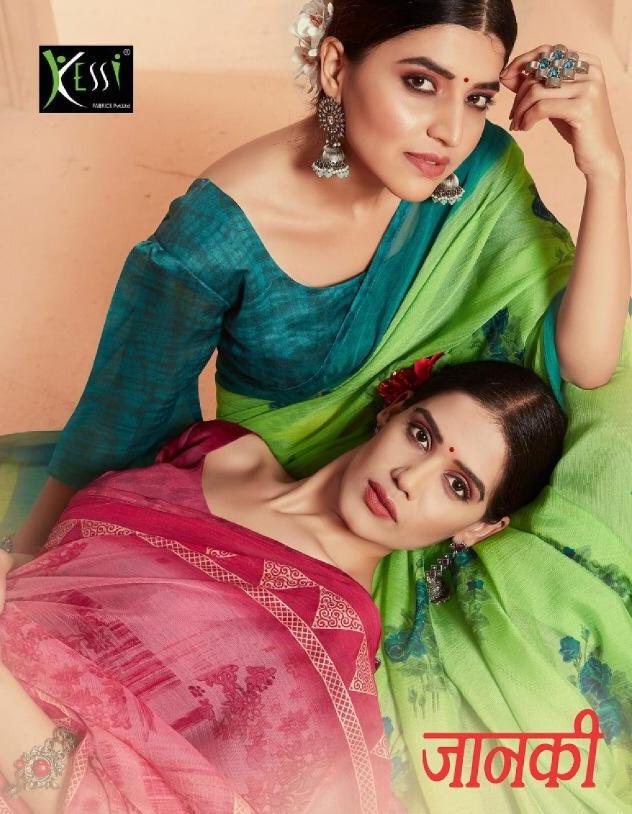 Kessi Present Janki Chiffon Georgette Printed Casual Wear Saree