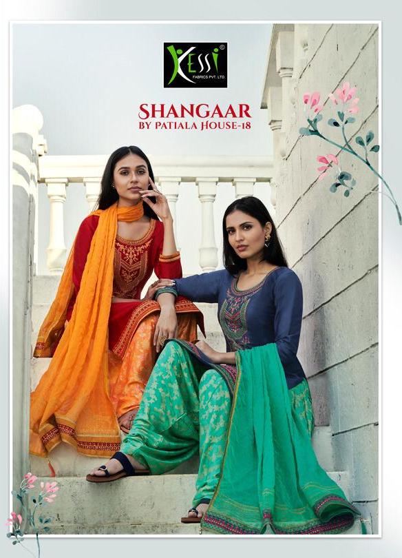 Kessi Presenting Shangaar By Patiala House Vol 18 Jam Silk With Embroidery Work Suits