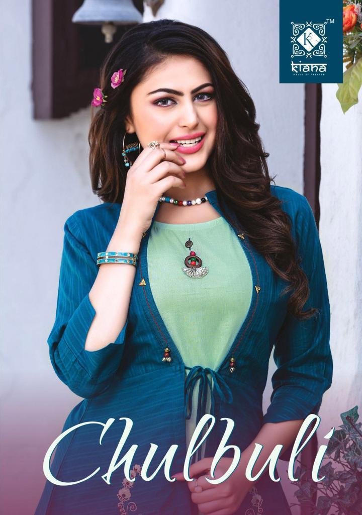 Kiana Launch Chulbuli Cotton New Style Exclusive Kurti With Jacket Catalogs Collections