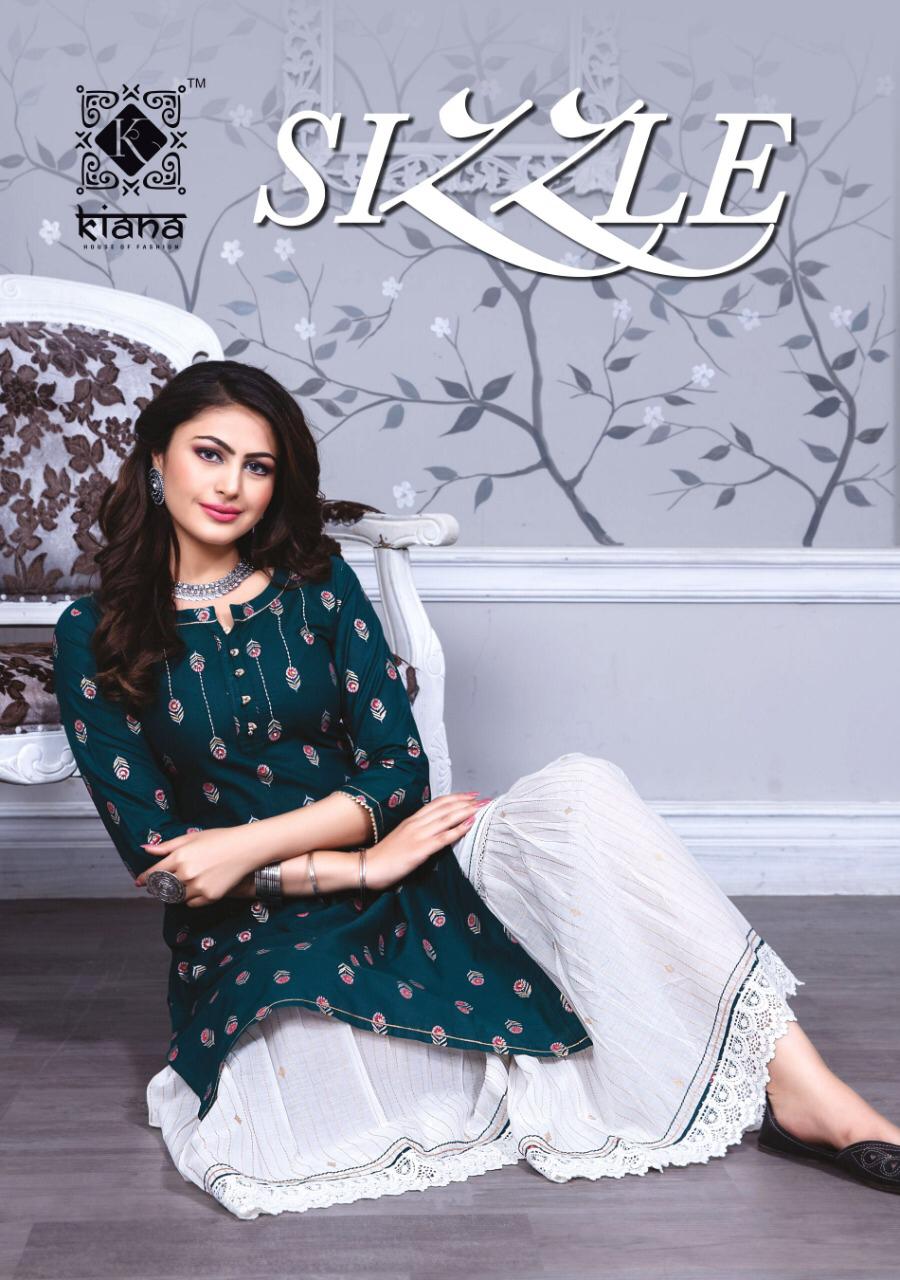 Kiana Presenting Sizzle Modul Cotton Stylish Exclusive Classy Look Top With Sharara Pattern