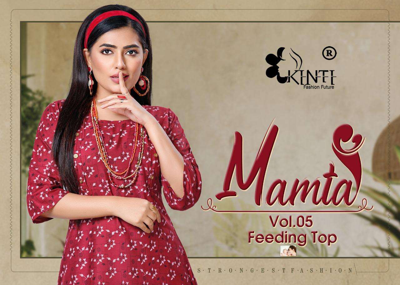 Mamta Vol 5 By Kinti Rayon Print Latest Special Feeding Top Online Supplier In Surat Merket