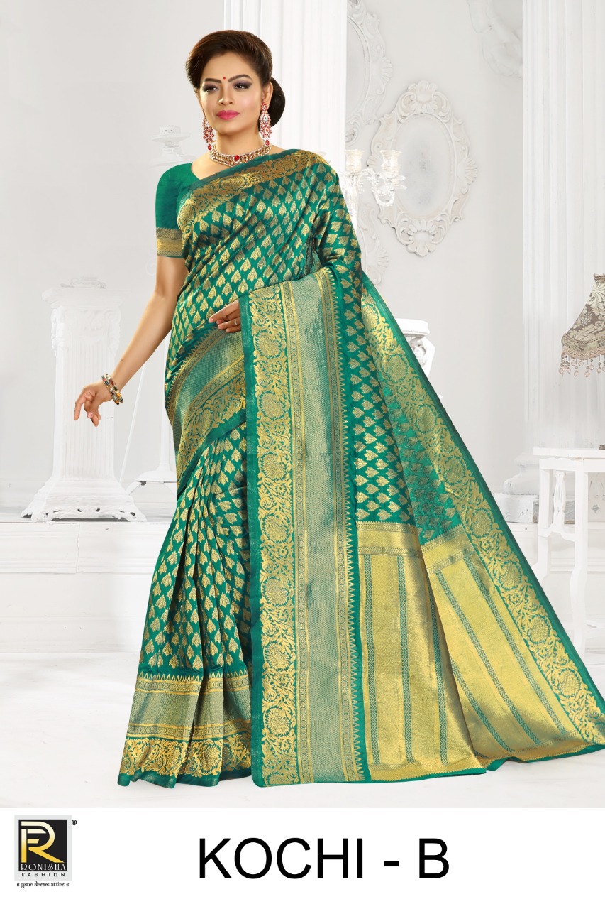 Ranjna Saree Kochi Silk With Zari Casual Formal Wear Saree Catalogs Exporter