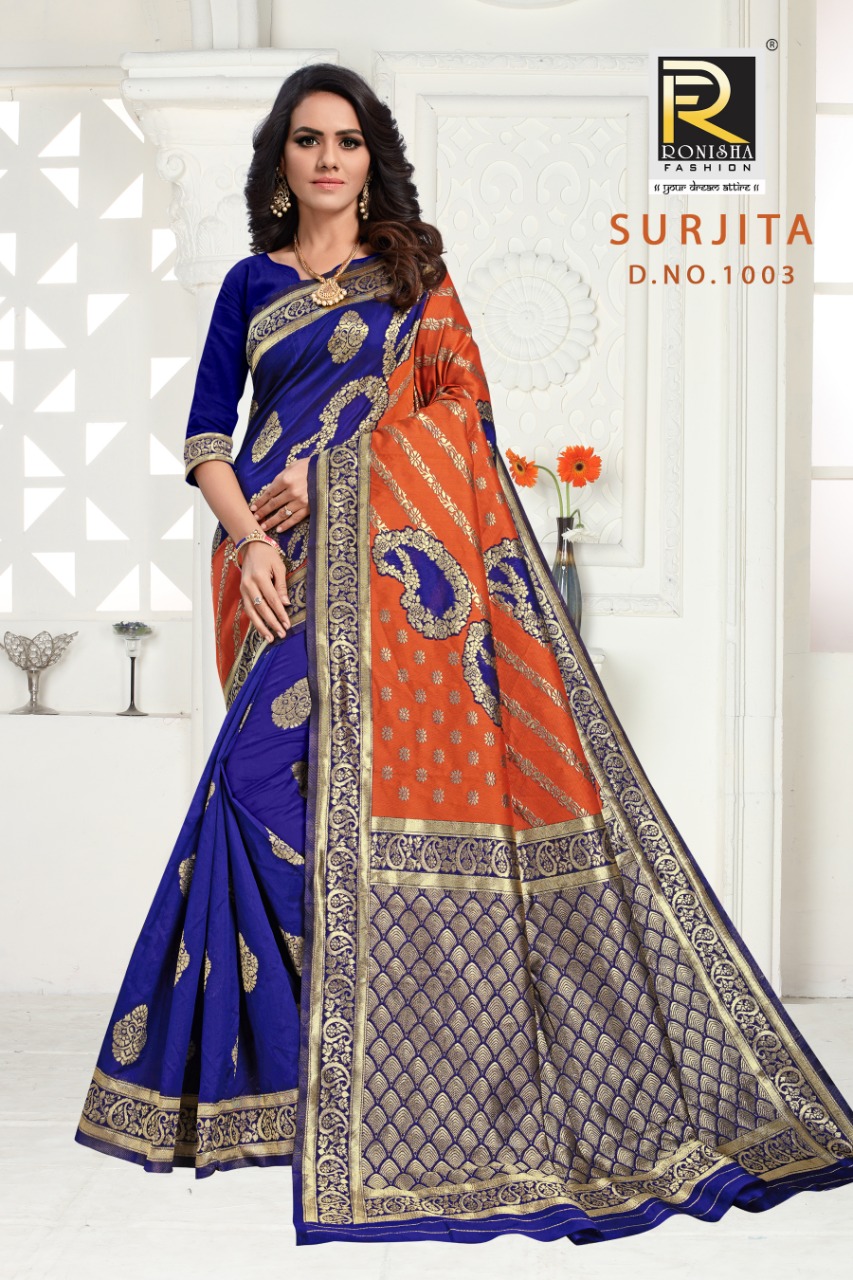 Ranjna Saree Launch Surjita Premium Silk Designer Casual Wear Saree Trader In India