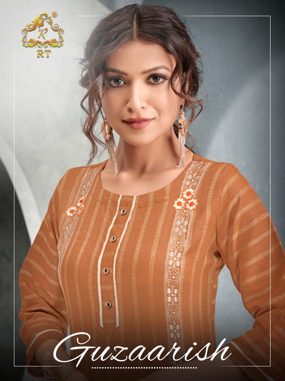 Rijiya Trends Presents Guzaarish Rayon Weaving Charming Look Kurti With Plazzo