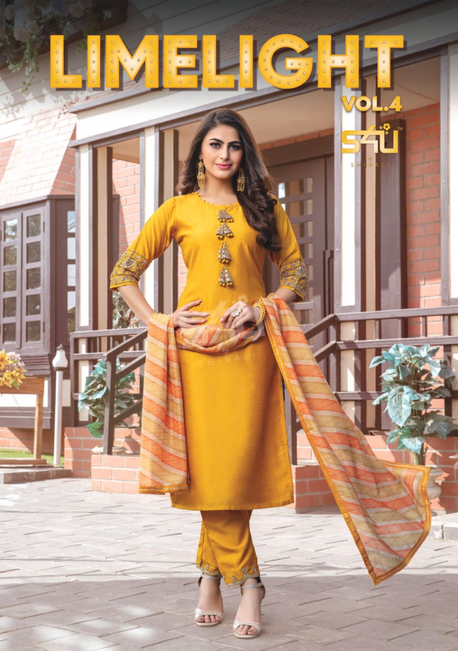 S4u By Shivali Presents Limelight Vol 4 Silk Festival Wear Readymade Salwar Suits At Affordable Price