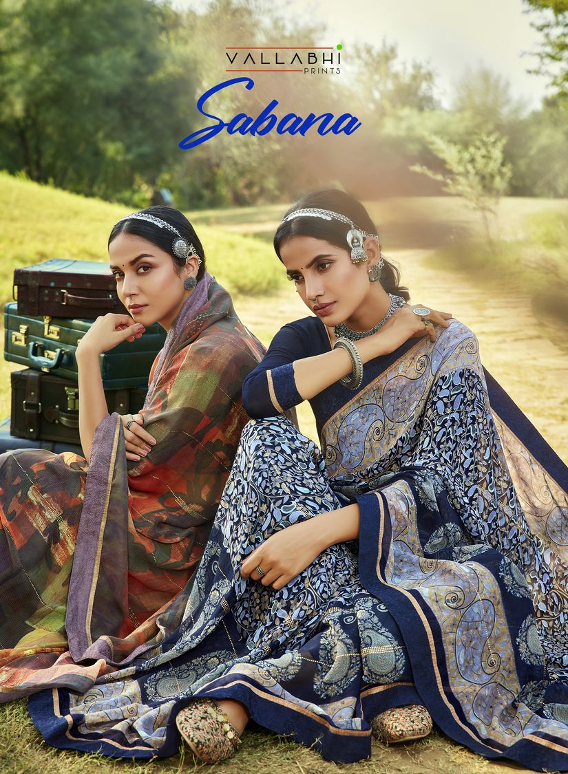 Sabana By Vallabhi Georgette Print New Design Print Synthetic Saree Catalogs Seller