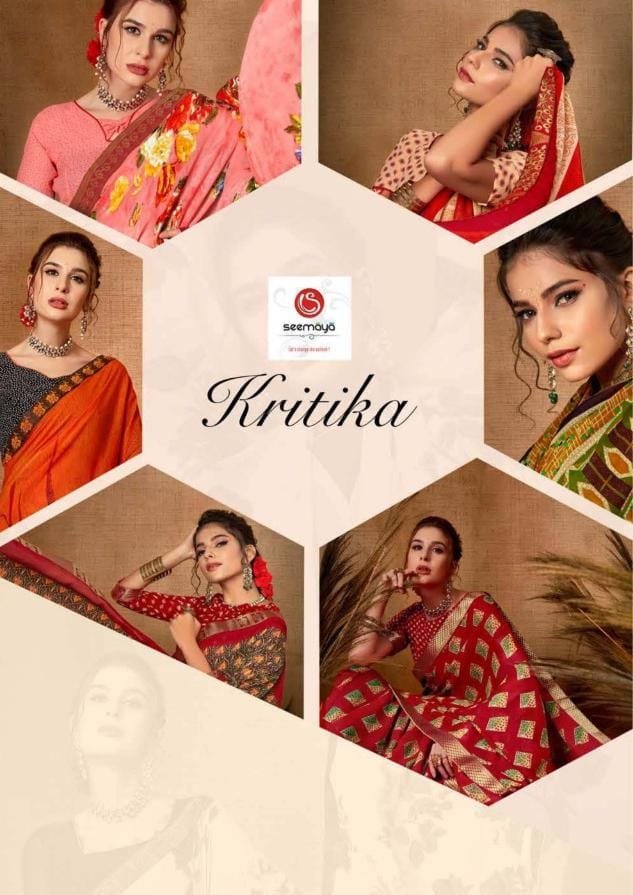 Seemaya Kritika Fancy Casual Wear Lowest Rate Saree Catalogs Seller