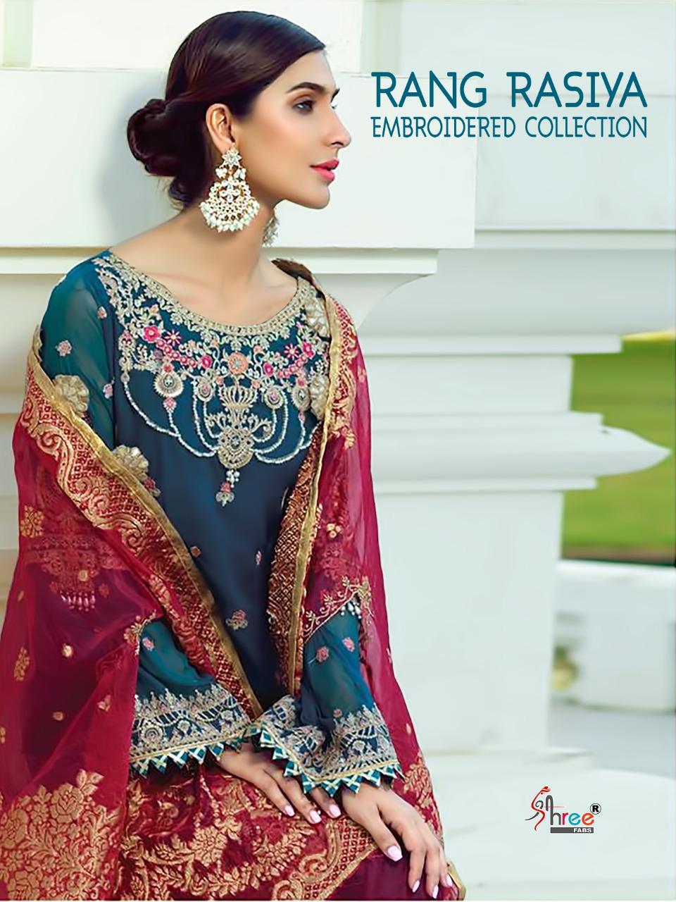 Shree Fab Rang Rasiya Embroidered Collection Georgette Look Stunning Suit