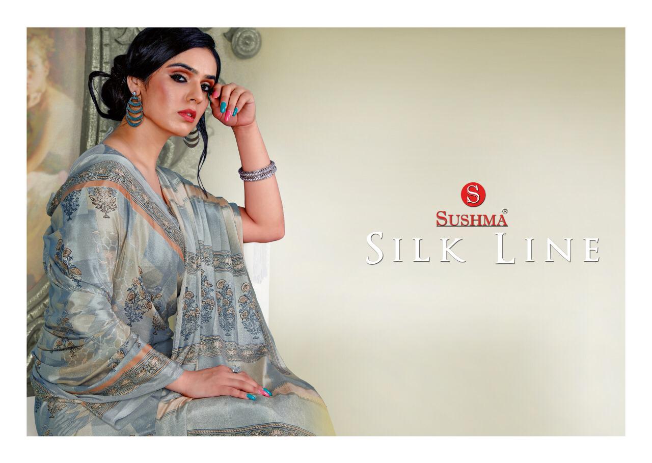 Silk Line By Sushma Casual Wear Smart Crape Saree At Lowest Rate In Surat Market