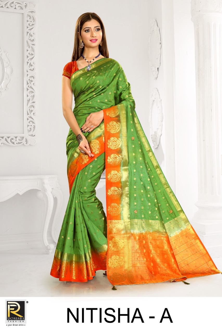 Tisha By Apple Kanjivaram Silk Latest Design Print Saree Online Seller In India