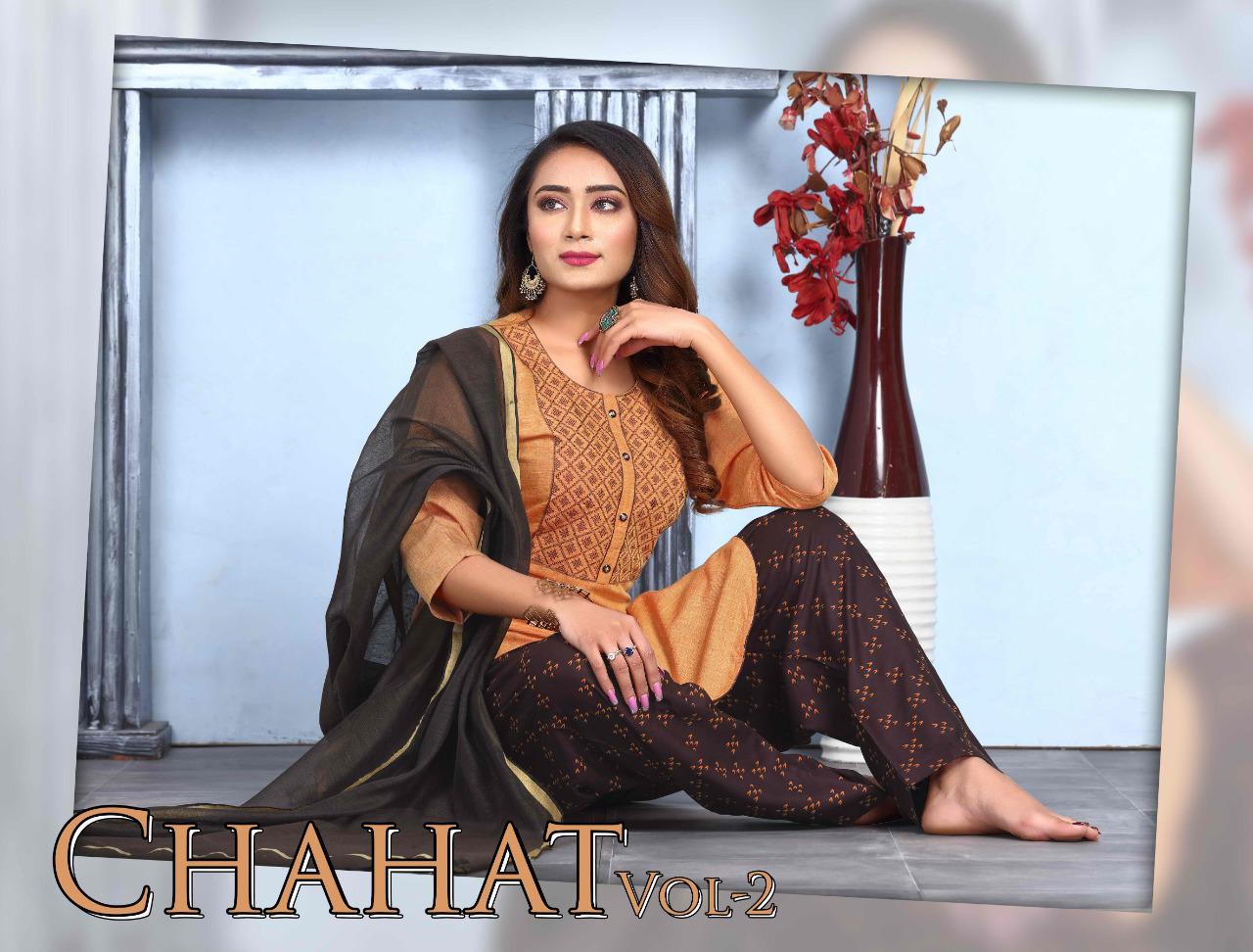 Trendy Chahat Vol 2 Exclusive Stylish Readymade Rayon Salwar Suits Wholesaler