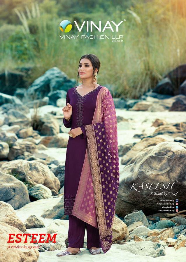 Vinay Presents Esteem Satin Georgette Elegant Look Classy Salwar Suits Supplier