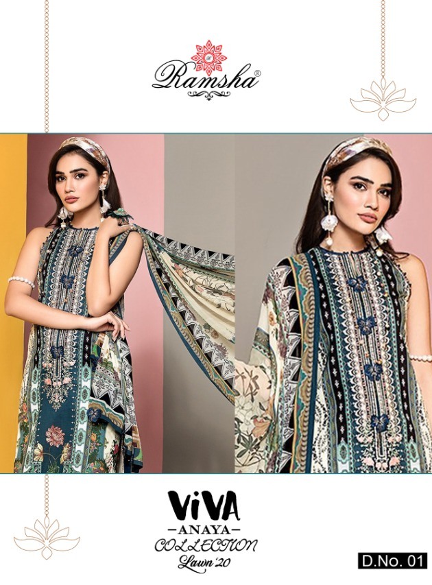 Viva Anaya 2020 By Ramsha Pure Cambric Cotton Digital Print Salwar Kameez In India