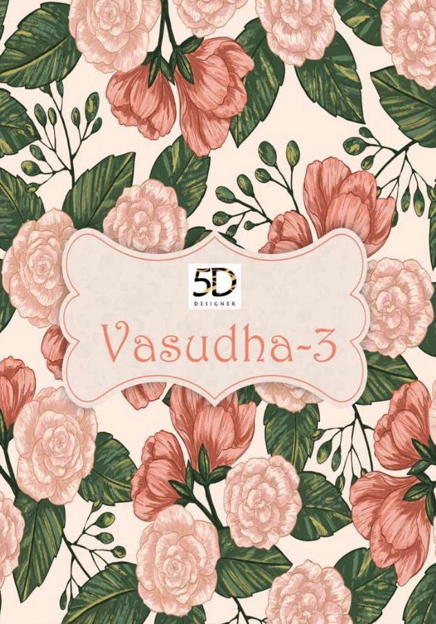 5d Designer Launching Vasudha Vol 3 Cotton With Weaving Jacquard Border Saree Wholesaler