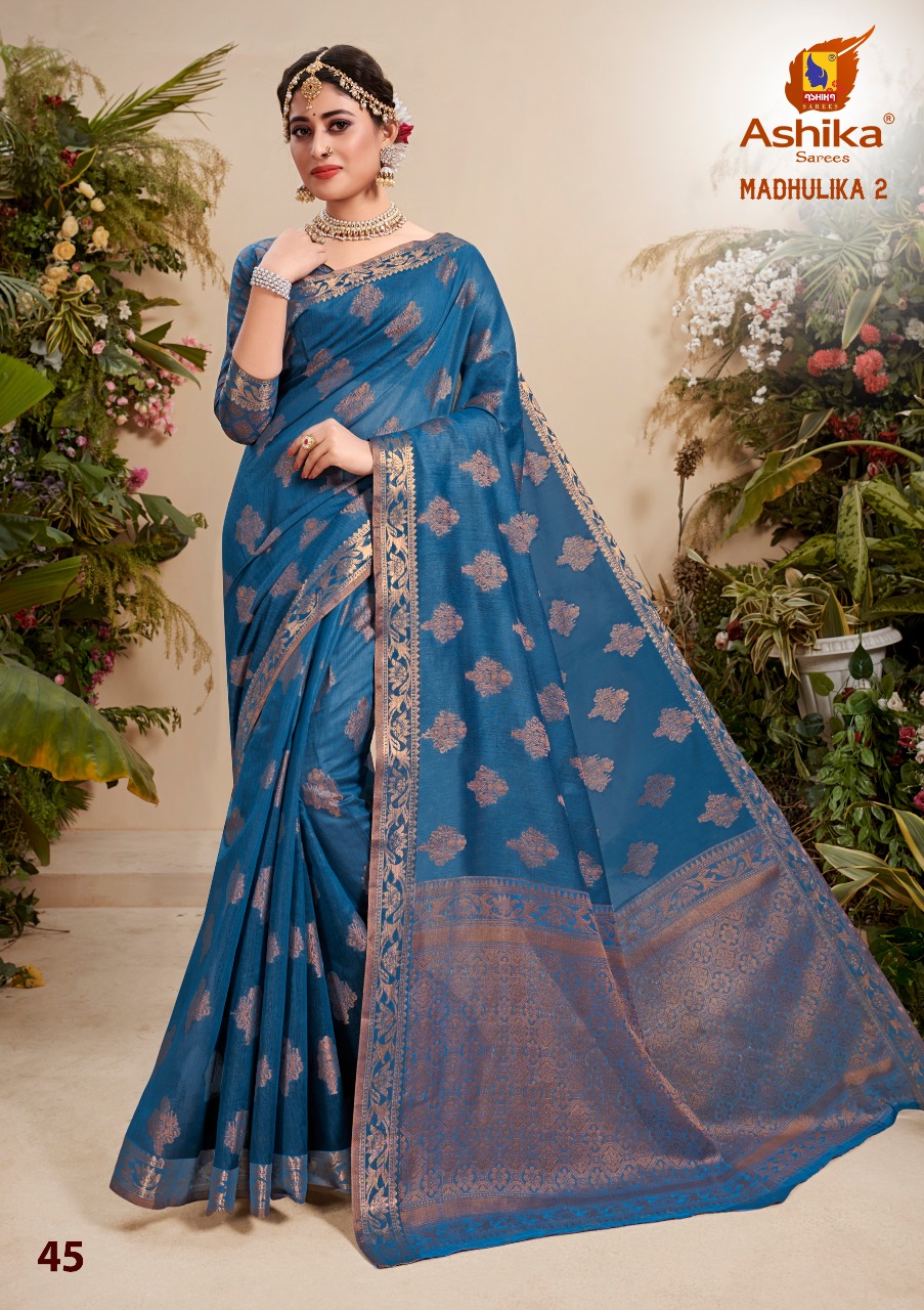 Ashika Saree Madhulika Vol 2 Fancy Cotton With Work Traditional Wear Designer Saree For Ladies