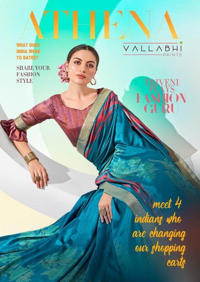 Athena By Vallabhi Exclusive Women Special Vichitra Silk Saree Collections