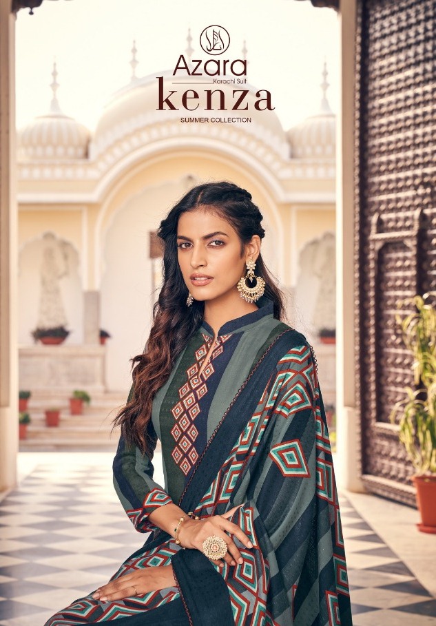 Azara Presenting Kenza Pure Cambric Cotton Classy Look Casual Wear Dress Materials