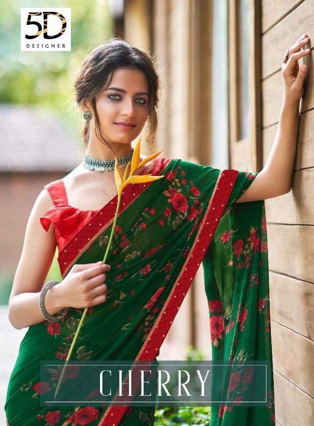 Cherry By 5d Designer Weightless Casual Wear Saree At Wholesale Price In India