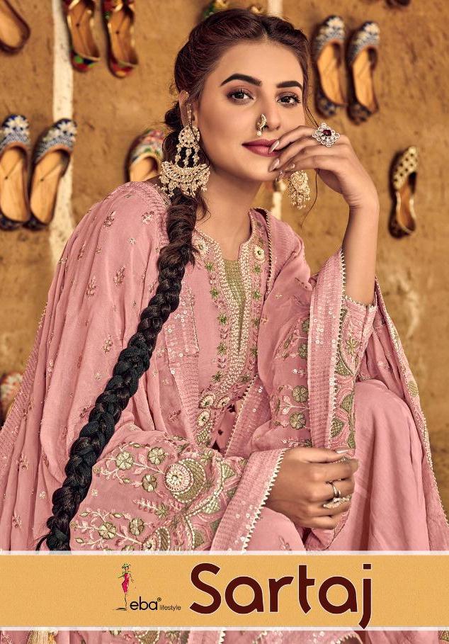 Eba Lifestyle Sartaj Georgette With Embroidery Work Party Wear Salwar Suits Seller