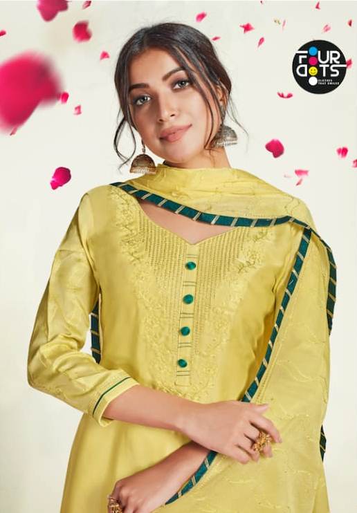 Four Dots Launch Avsar Pure Viscose Upada Silk Exlusive Salwar Suits For Girls Collections