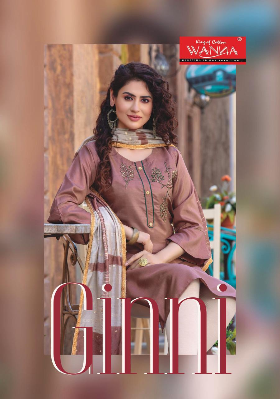 Ginni By Wanna Latest Pretty Look Heavy Silk Kurti With Fancy Dupatta Set