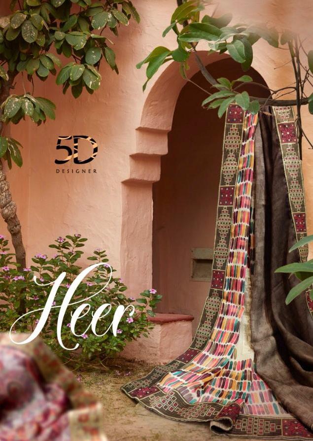 Heer By 5d Designer Moss Chiffon Exclusive Synthetic Saree Wholesaler