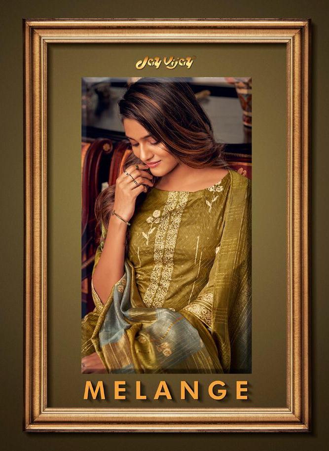 Jay Vijay Melange Jam Satin With Embroidery Work 5761-5770 Series Dress Materials In India