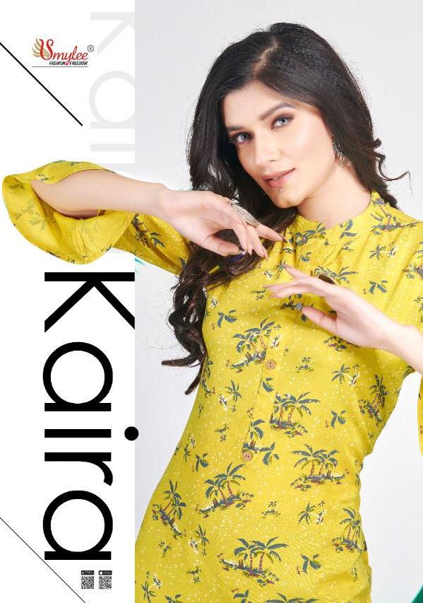 Kaira By Rung Rayon Print With Work Daily Wear Kurti At Chipest Price In Surat Market