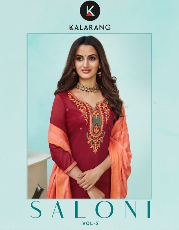 Kalarang Saloni Vol 5 Jam Silk Cotton Dress Materials Supplier