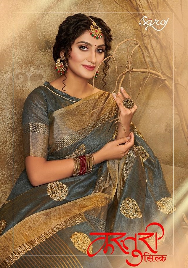 Kasturi Silk By Saroj Zari Silk With Rich Pallu Elegant Look Designer Saree Online Shopping