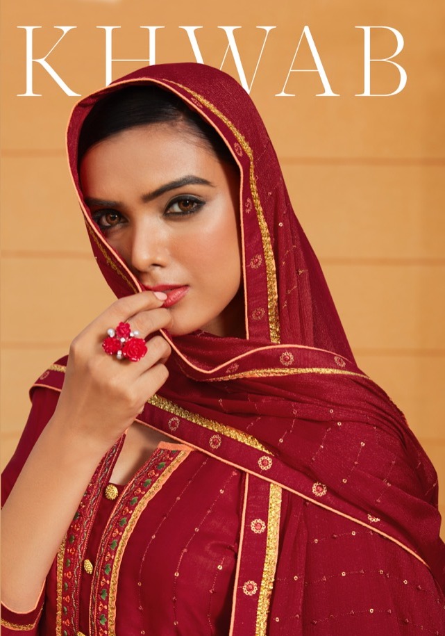 Khwab By Rangoon Modal Satin Embroidery Readymade Suits Wholesaler