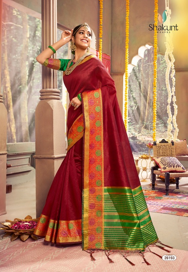 Madhubahar By Shakunt Crystal Meenakari Work With Border Concept Saree Seller