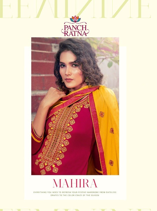 Mahira By Panch Ratna Jam Silk With Work Classy Look Salwar Kameez For Girls And Ladies