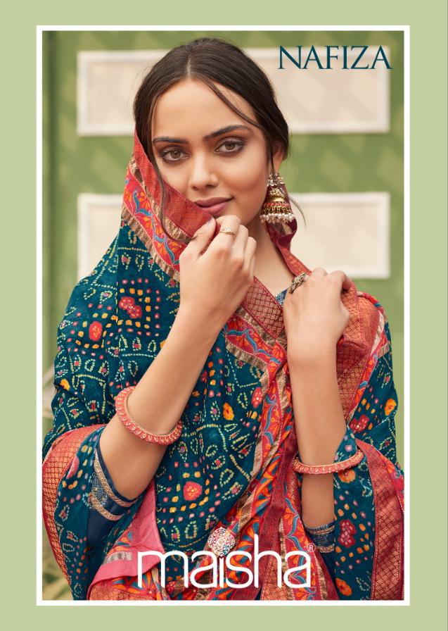 Maisha Nafiza Exclusive Party Wear Dola Jacquard Embroidery Work Salwar Suits