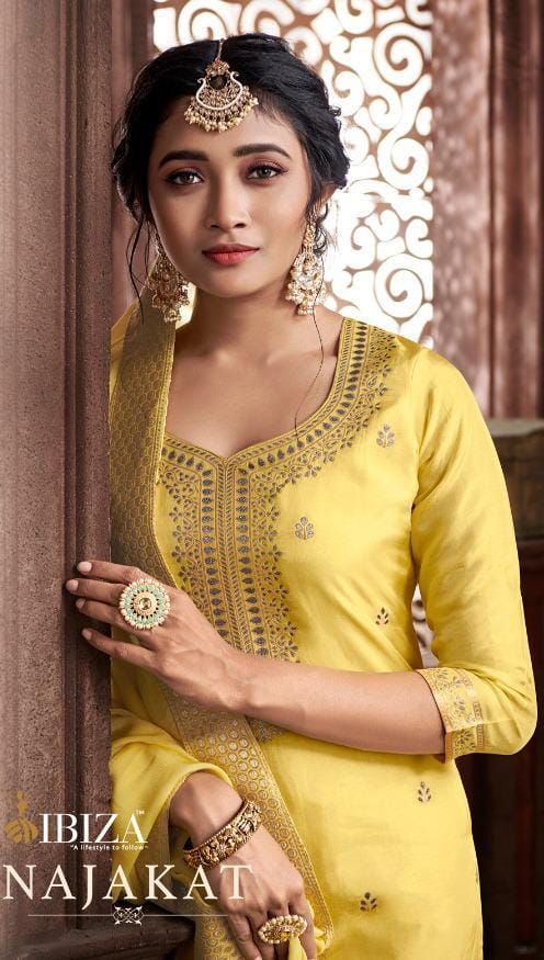 Najakat By Ibiza Pure Russial Jacquard Heavy Salwar Suits Collections