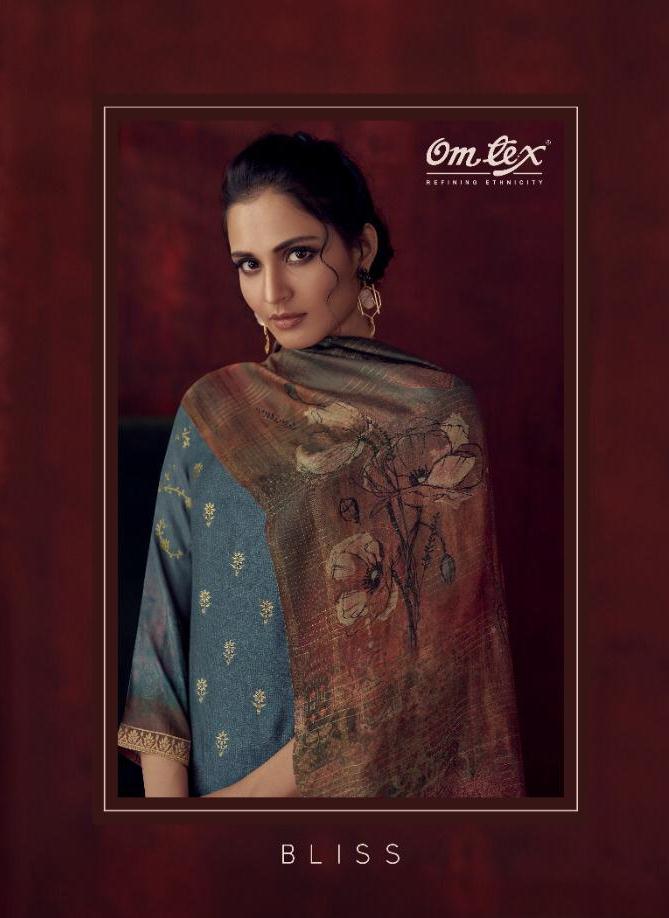 Omtex Launch Bliss Banarasi Jacquard Digital Print Heavy Designer Salwar Suits Supplier