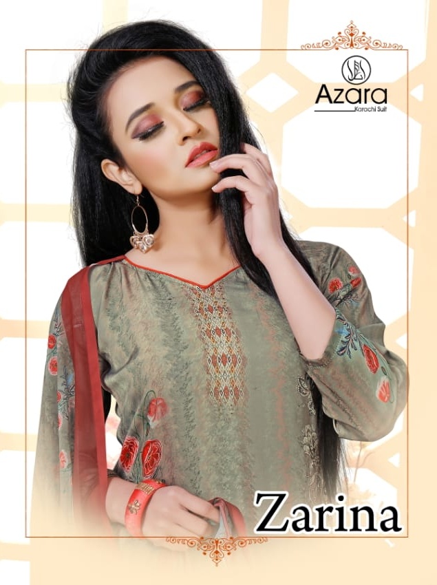 Radhika Zarina By Azara Crape Digital Printed Dress Materials