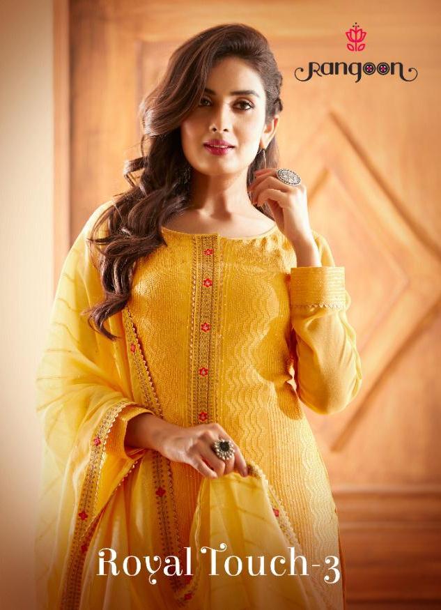 Rangoon Royal Touch Vol 3 Pure Bemberg Lucknowi Work Readymade Salwar Suits Seller