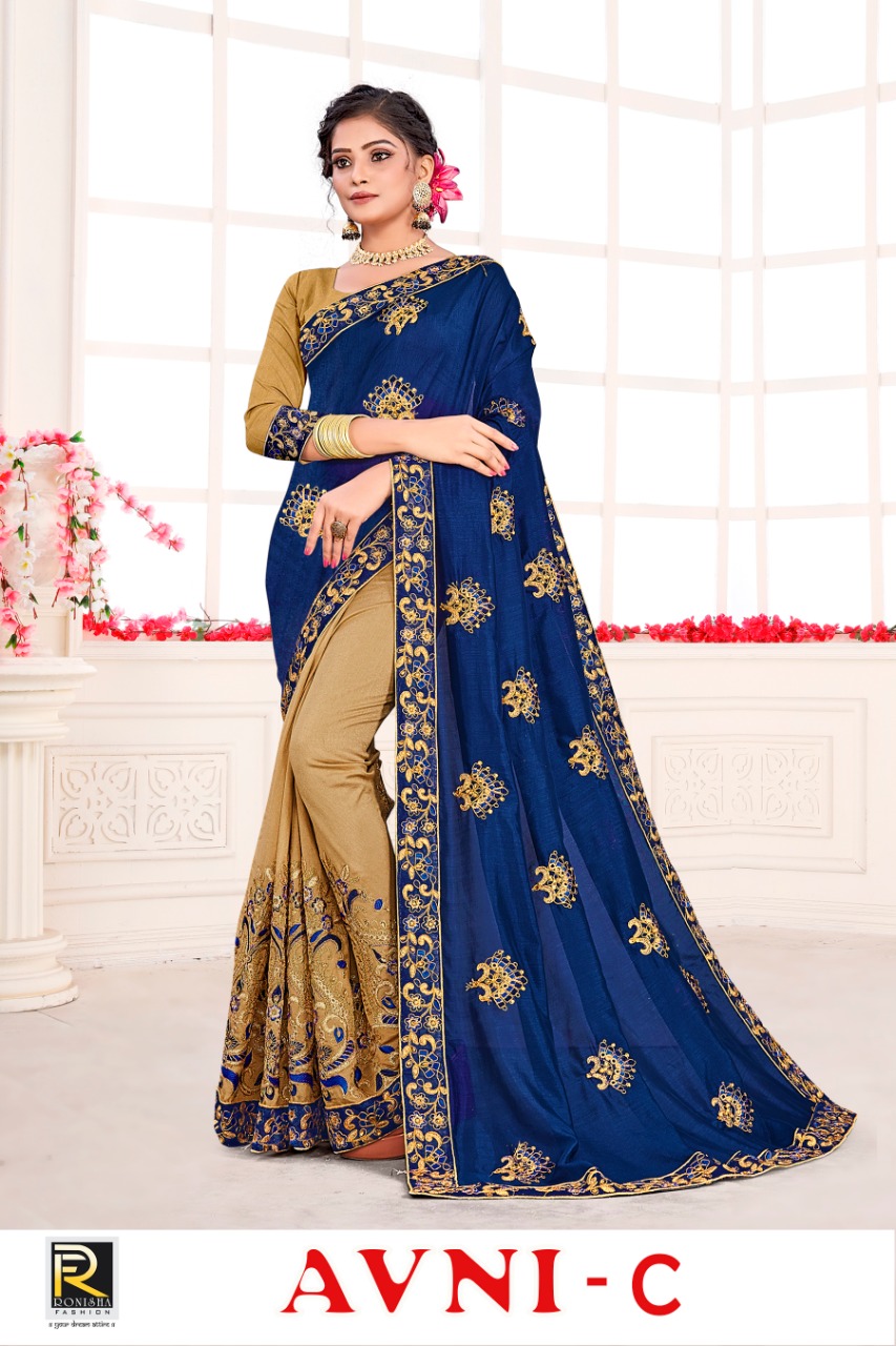 Ranjna Launch Avni Vichitra Silk Half Half Designer Fancy Saree Wholesaler