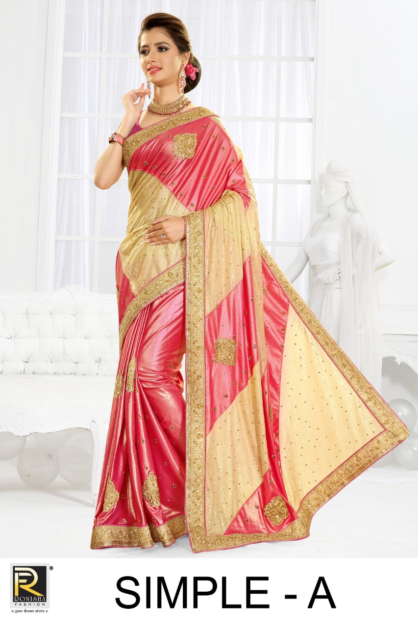 Ranjna Saree Launch Simple Lycra With Diamond Work Designer Saree At Online Exporter