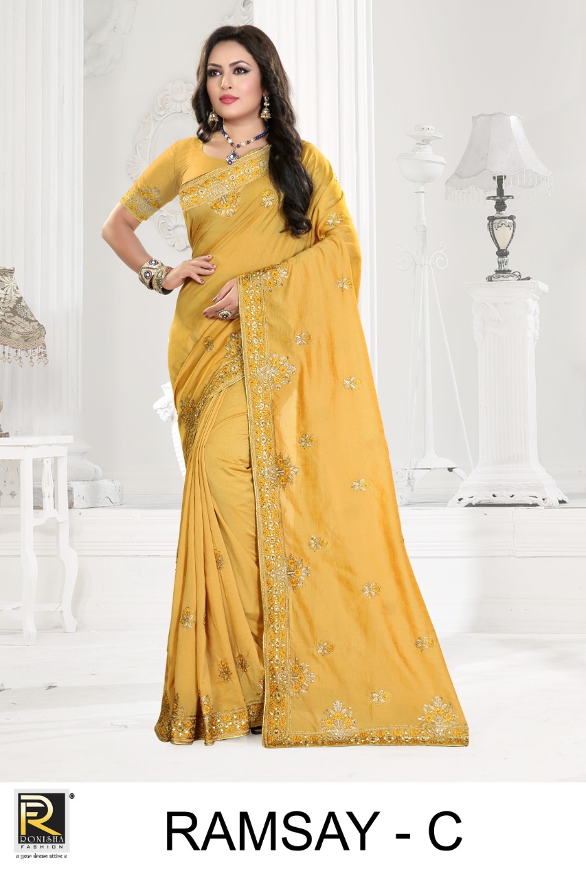 Ranjna Saree Ramsay Vichitra Silk Exclusive Stylish Saree Latest Collection For 2021