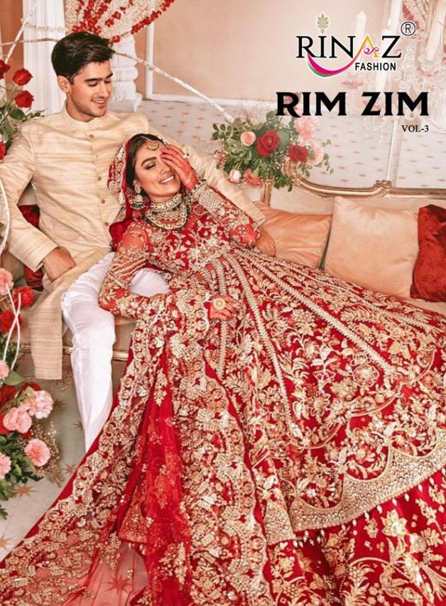 Rinaz Fashion Rim Zim Vol 3 Butterfly Net Heavy Embroidery Work Wedding Collections Pakistani Suits