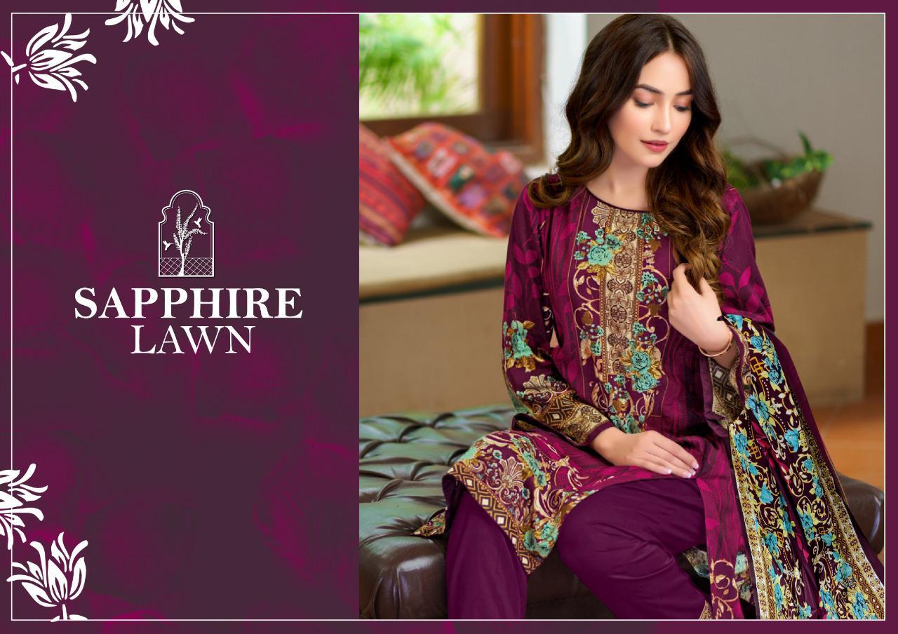 Sapphire Lawn Grand Collections Pure Lawn Casual Wear Salwar Kameez At Lowest Price