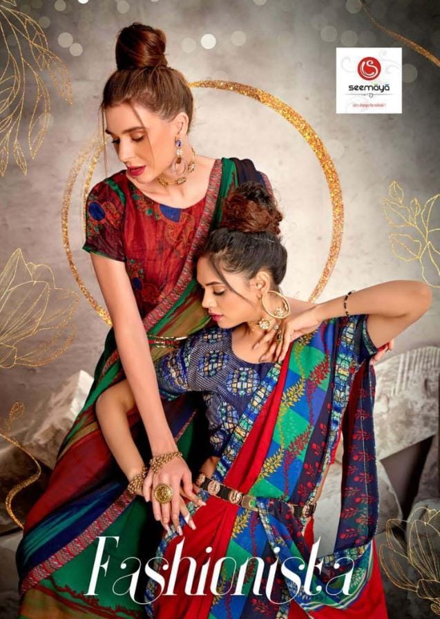 Seemaya Launch Fashionista Renial Printed Casual Wear Saree Wholesaler