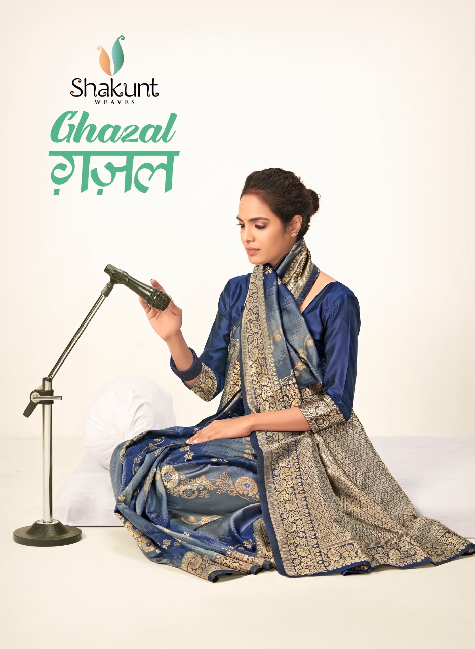 Shakunt Ghazal Traditional Wear Indian Look Art Silk Saree Catalogs