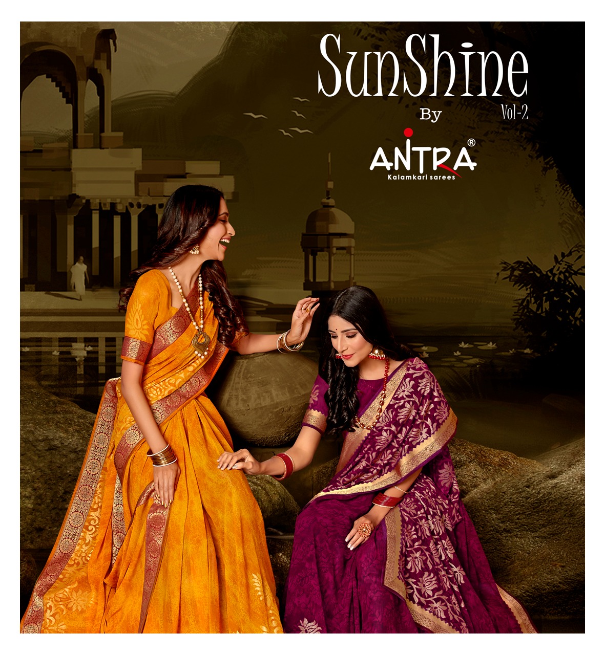 Sunshine Vol 2 By Antra Georgette Foil Printed Saree Wholesaler