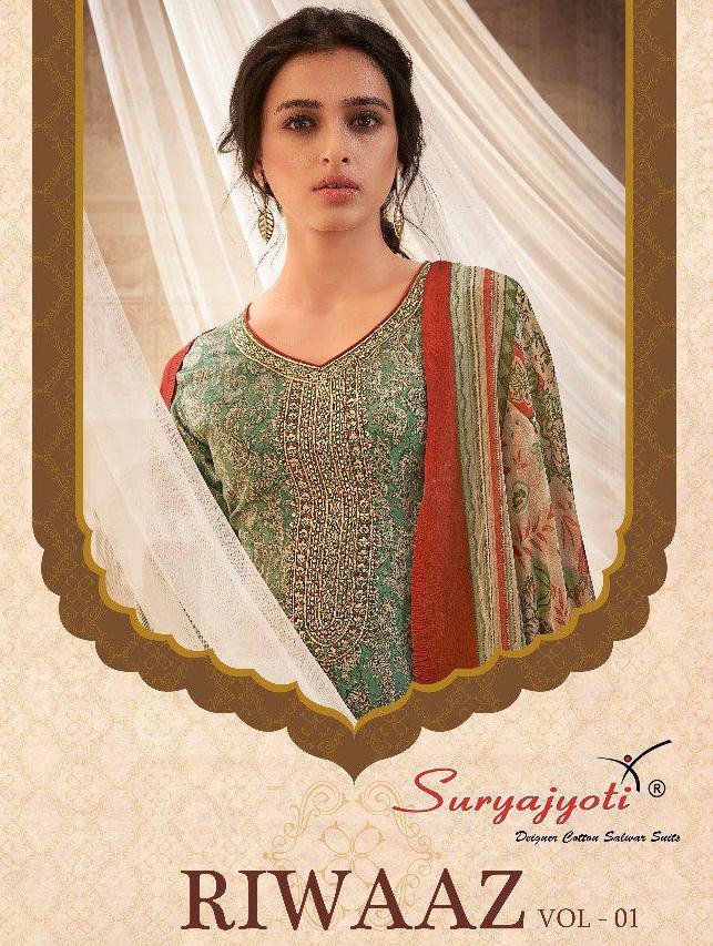 Suryajyoti Present Riwaaz Vol 1 Satin Cotton Exclusive Design Salwar Suit